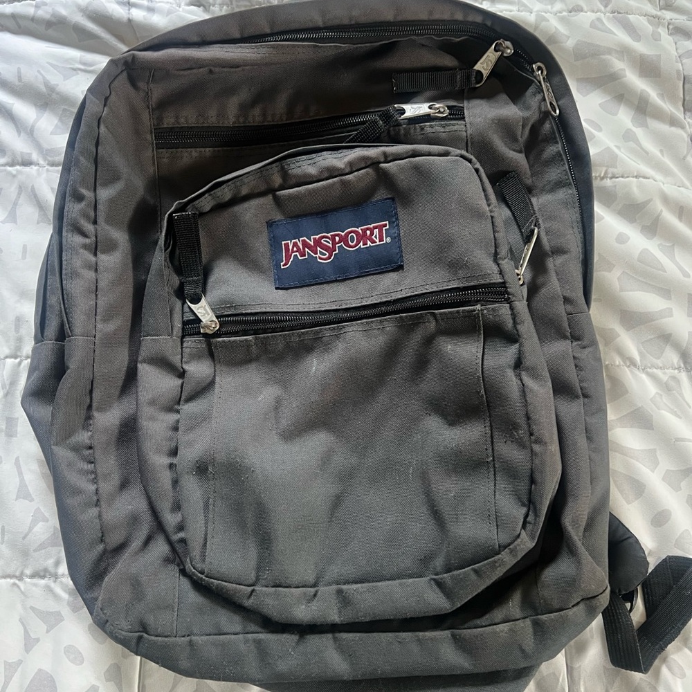 JanSport Black Backpack Durable and Classic
